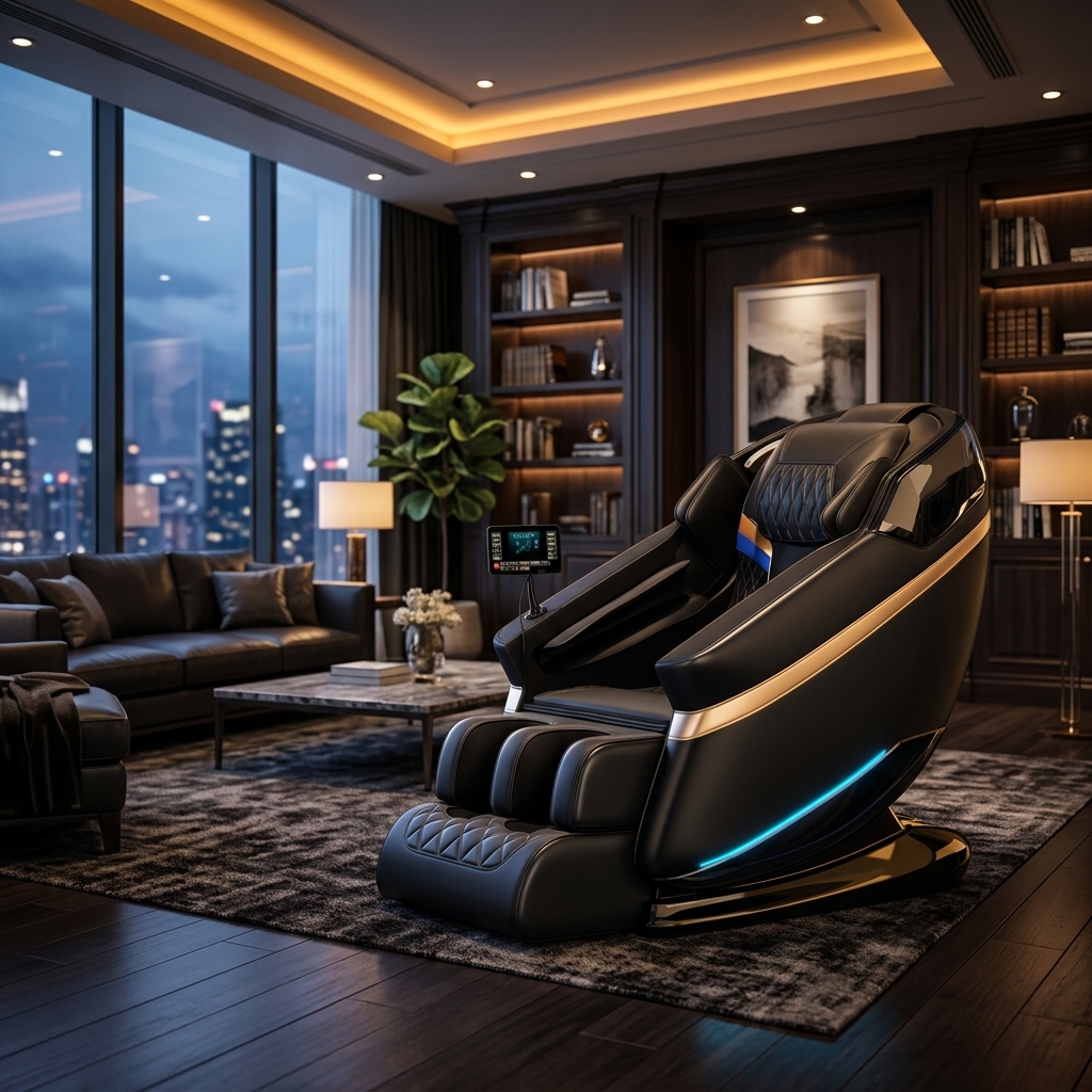 Massage chair in an elegant lounge setting